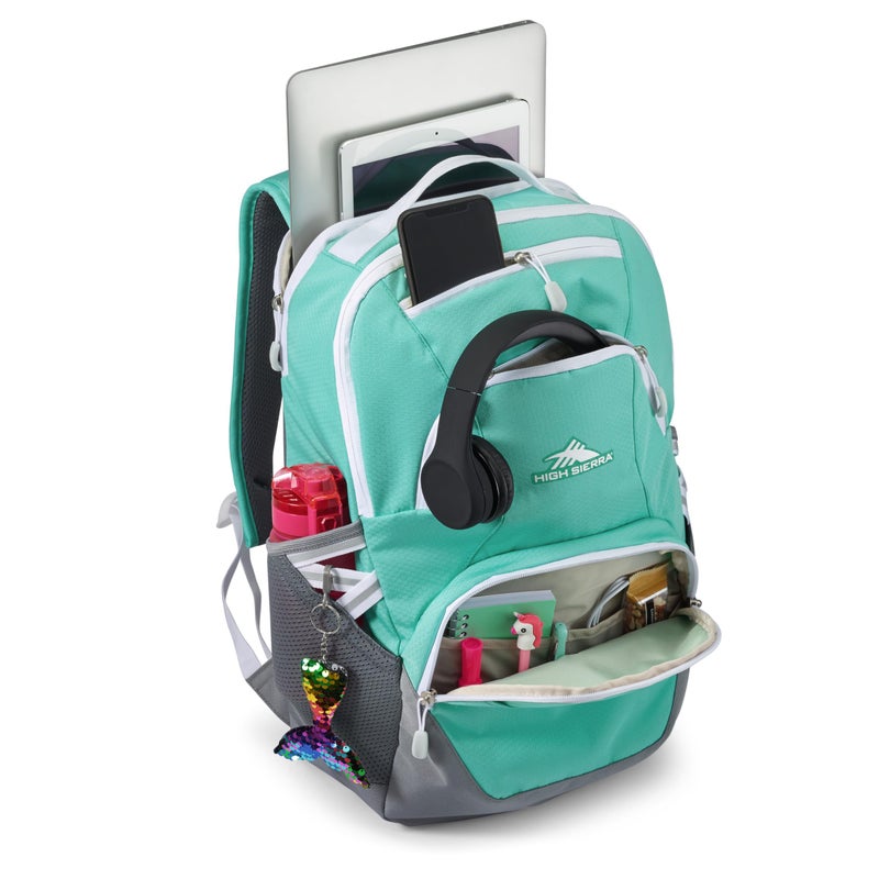 High Sierra Swoop SG Backpack, Travel or Work Laptop Bookbag with Drop Protection Pocket, and Tablet Sleeve, One Size, Aquamarine - Image 4